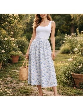 Doen Marcie skirt blue rosier floral